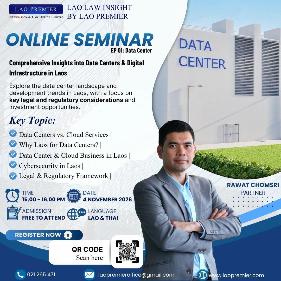 Online Seminar EP 01: Data Center - Comprehensive Insights into Data Centers & Digital Infrastructure in Laos